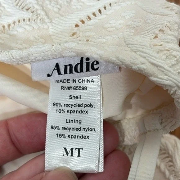 Andie The Amalfi One Piece LT Swimsuit Gardenia Cream sz M tall long torso NWT - Picture 7 of 8